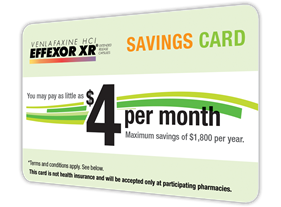 Effexor saving card