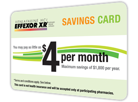 Effexor savings card Effexor saving card