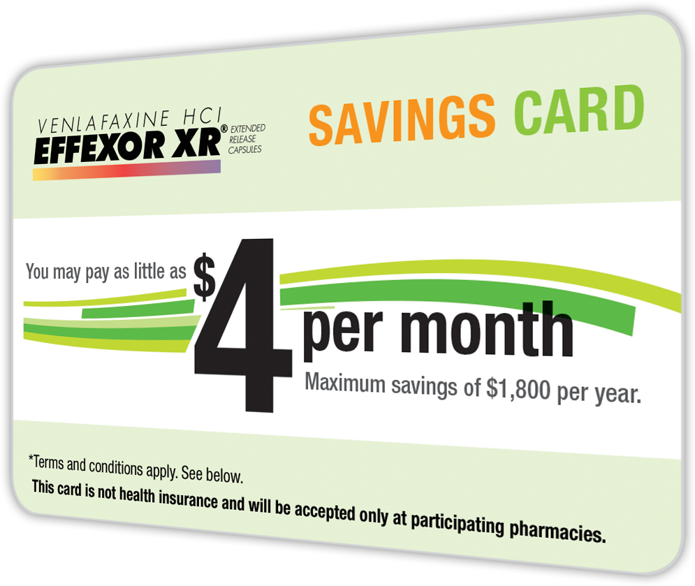 Effexor saving card