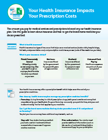 HEALTH INSURANCE AND PRESCRIPTION COST TIP SHEET